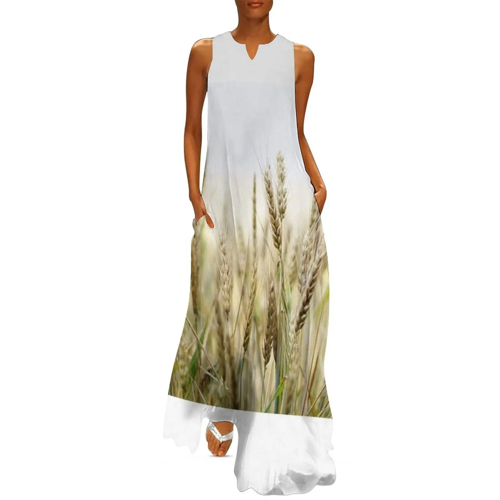 Wheat Long Dress women's summer clothing 2025 Summer skirt