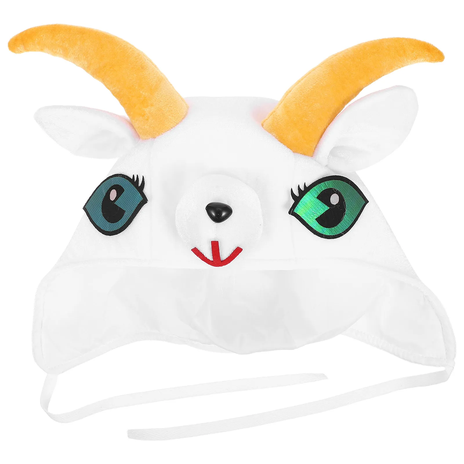 Divertido disfraz de cabra de dibujos animados, sombrero, tocado de oveja, orejas, cuernos, accesorios para fiestas, cosplay, atrezzo para fotos, juego de roles.
