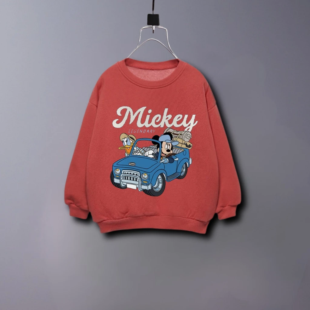 الربيع/الخريف الاطفال الملابس المطبوعة الكرتون ميكي البلوز لملابس أطفال بلايز طويلة الأكمام فضفاضة عادية س الرقبة هوديي