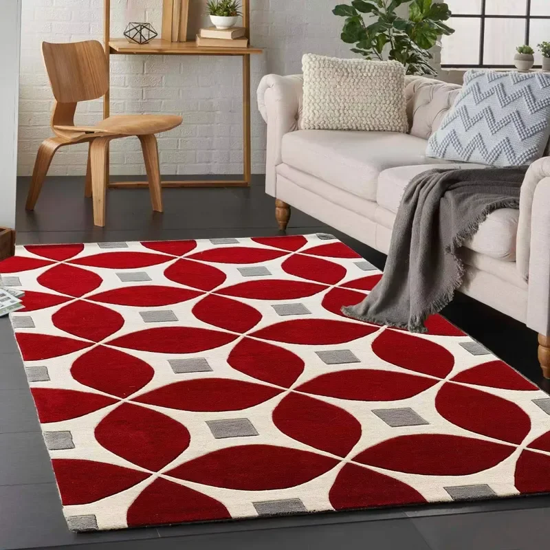 Homes Wool Acrylic Hand Carved Machine Made Carpet