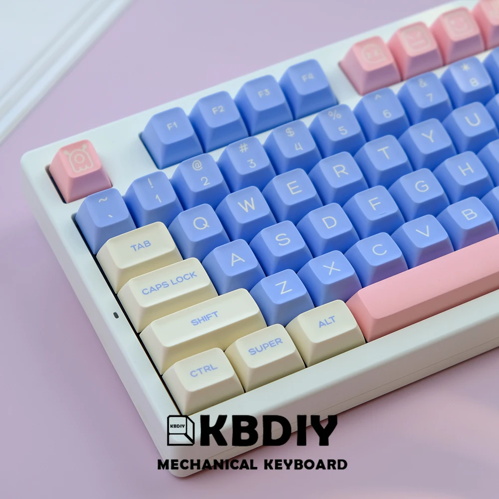 KBDiy 161 Keys/Set GIFT Key Caps for Gaming Mechanical Keyboard SA Profile Keycaps Custom PBT Double Shot 7U ISO for GMK67 GMK61