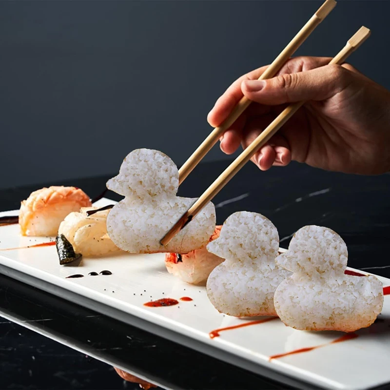 Cute Duck Shaped Rice Mold Maker Clip Children Outdoor Plastic Duck Rice Mold DIY Snowball Maker Sushi Mold With Handle image 6
