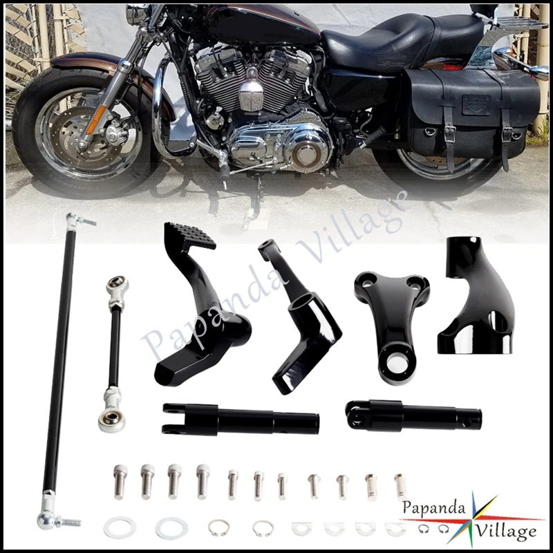 

For Harley Sportster 04-13 Motorcycle Forward Controls Pegs Levers Linkages Kit For XL1200 XL883 XL1200C XL1200N XL883C XL883L