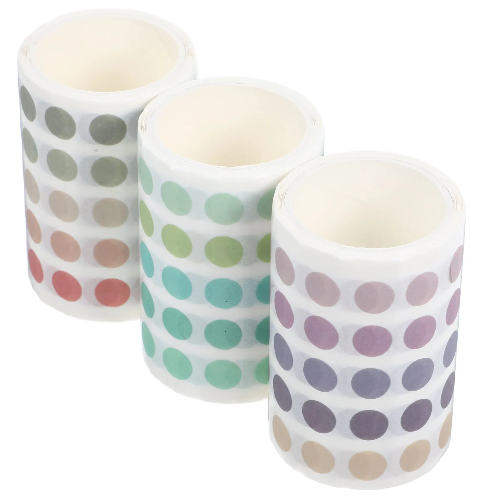 3 لفات من ملصقات شريط اشي نقطية باستيل ملصقات نقطة مستديرة للمجلات وأجهزة الكمبيوتر المحمولة وسجلات القصاصات ومستلزمات صياغة الديكور