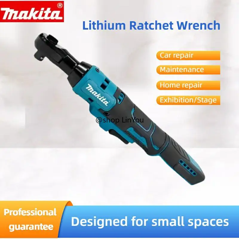 Makita 18V 10/13/15mm Brushless Ratchet Cordless Driver Right Angle Wrench Multifunction Variable Speed Power Wrench