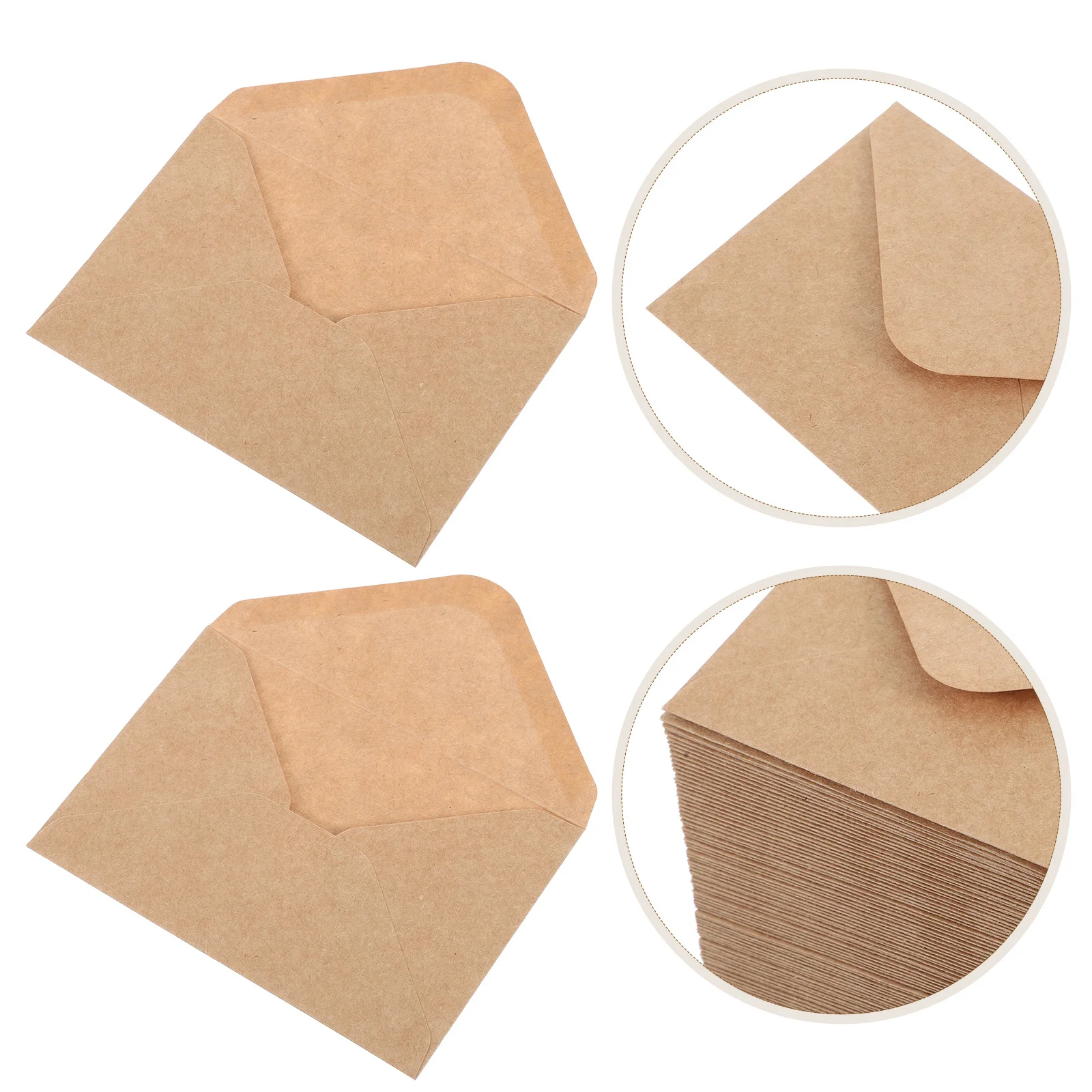 

100Pcs Blank Invitation Envelopes Elegant Plain Wedding Graduation Greeting Cards Business Mailing Photo Coin Card Envelopes