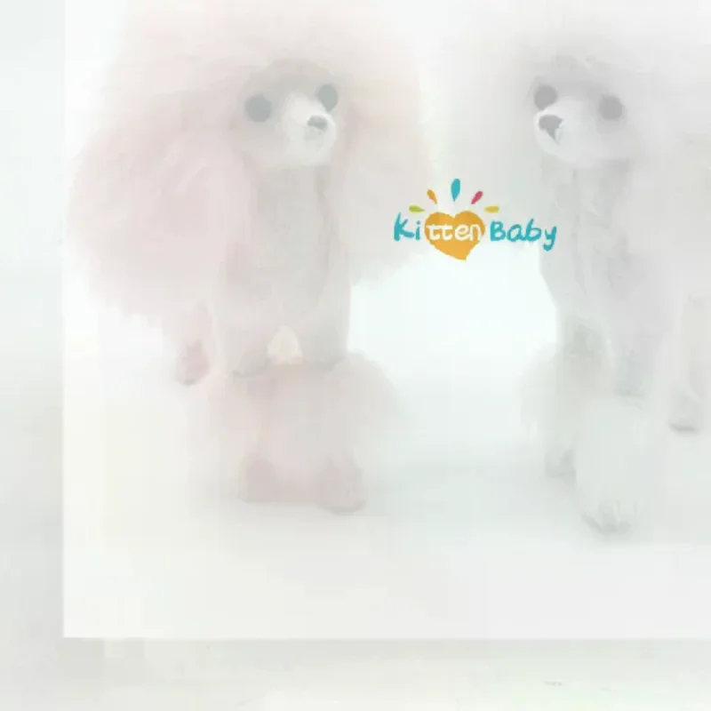 

4-дюймовая розовая фигурка пуделя, имитация собаки, плюшевые игрушки, подарки, поделки, украшение дома, игрушки для детей, безопасные для детей