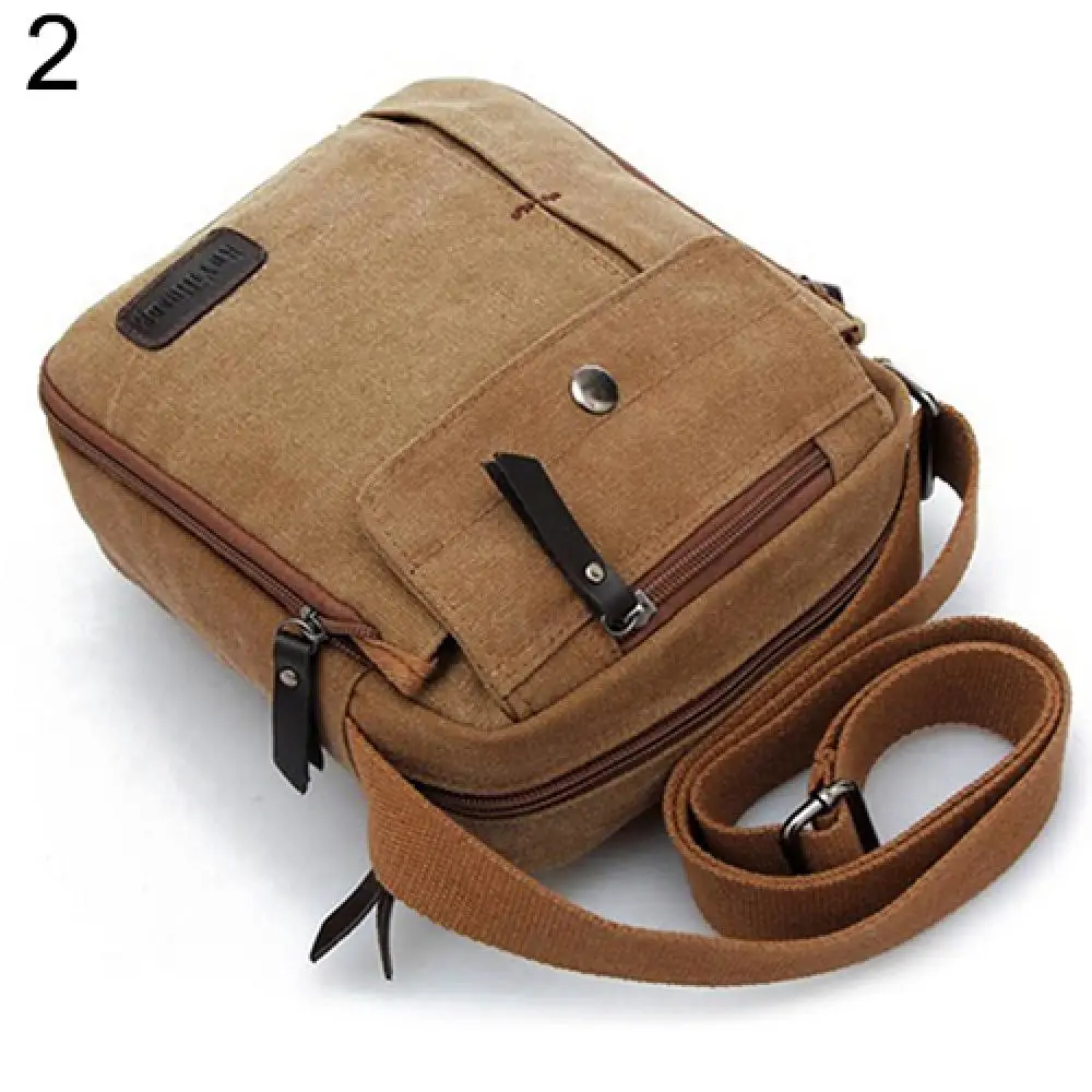 Bolsos cruzados para hombre, mochila de lona Simple e informal, bolso de hombro multifuncional para exteriores