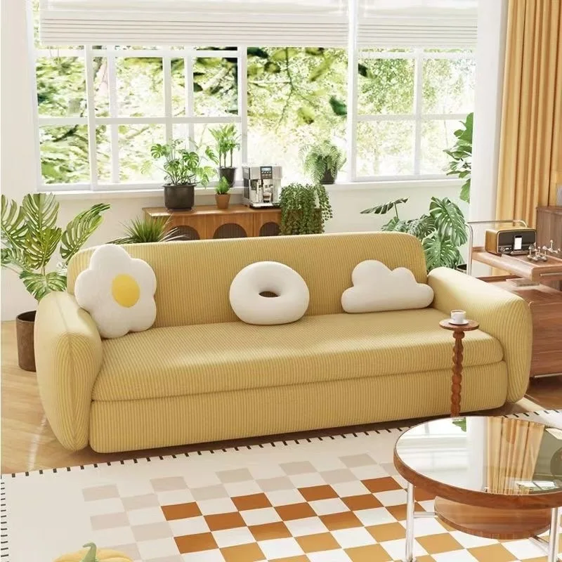 أريكة سرير المشاهير على الإنترنت حديثة وبسيطة من صوف الضأن، شقة صغيرة، غرفة المعيشة، المنزل، التراص، الخشب الصلب، متعددة الوظائف #3