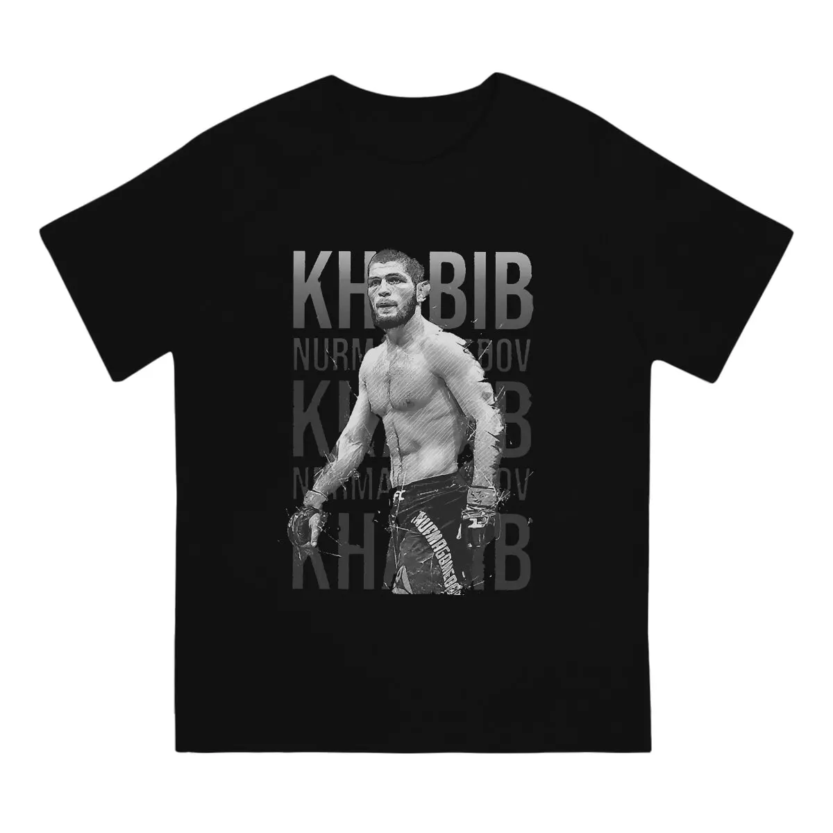 Russian Tough Guy Man\'s TShirt Khabib Nurmagomedov O Neck Tops 100% Cotton T Shirt Humor High Quality Birthday Gifts