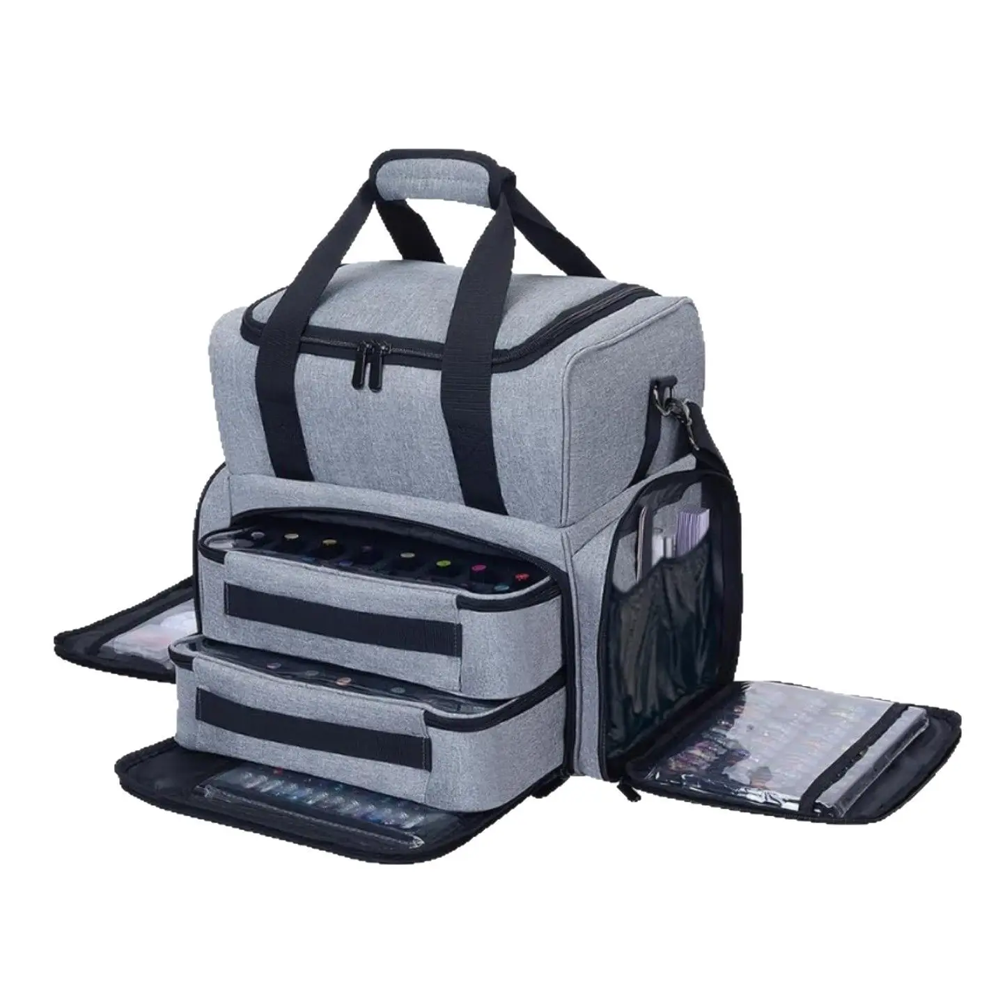 

Nail Polish Organizer Bag Portable Make Up Storage Case Large Travel Carrying Bags Cosmetic Handbag Toiletries Tools Organizer