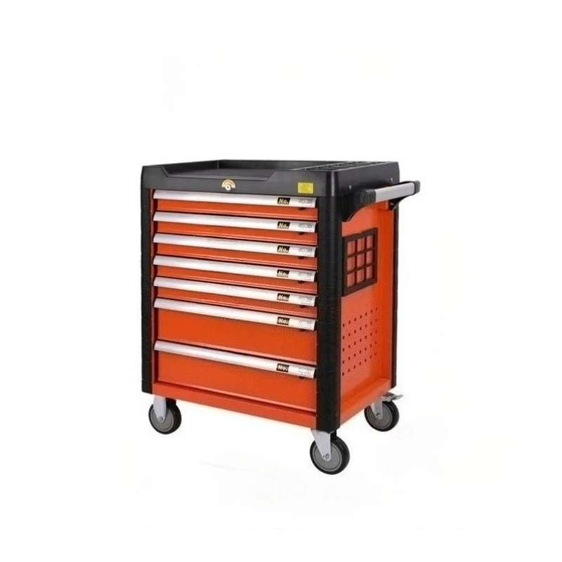Professional 7 Drawer Mechanic Tool Cabinet Workshop Mobile Service Cart Complete Set For Garage Maintenance
