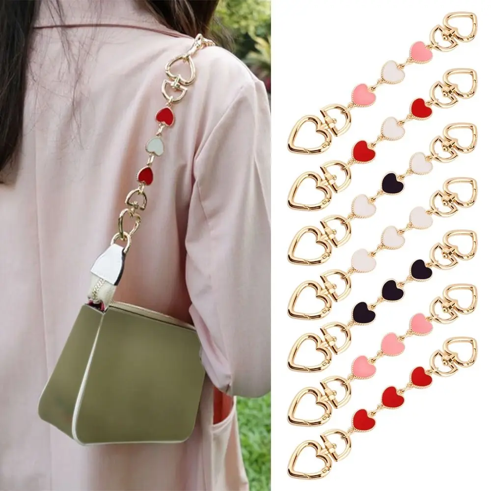 Bag Chain Strap Extender Heart-shaped Hanging Replacement Chain For Purse Clutch Handbag Bag Extension Chain Bag Accessories