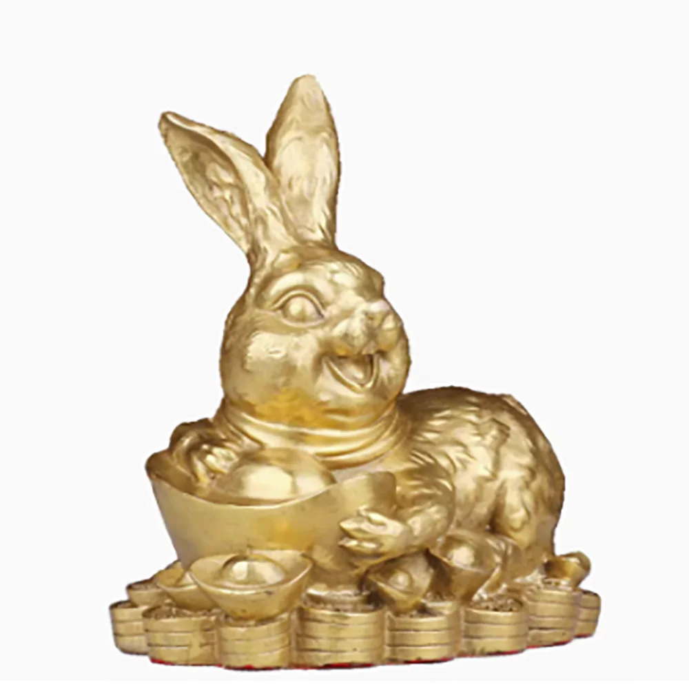 

Pure copper, gold ingot, rabbit, lucky rabbit, home, office desktop decoration and ornaments