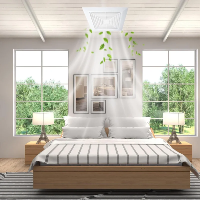 스프링이 있는 욕실 배기 팬 커버 9인치, 흰색 천장 또는 벽걸이형