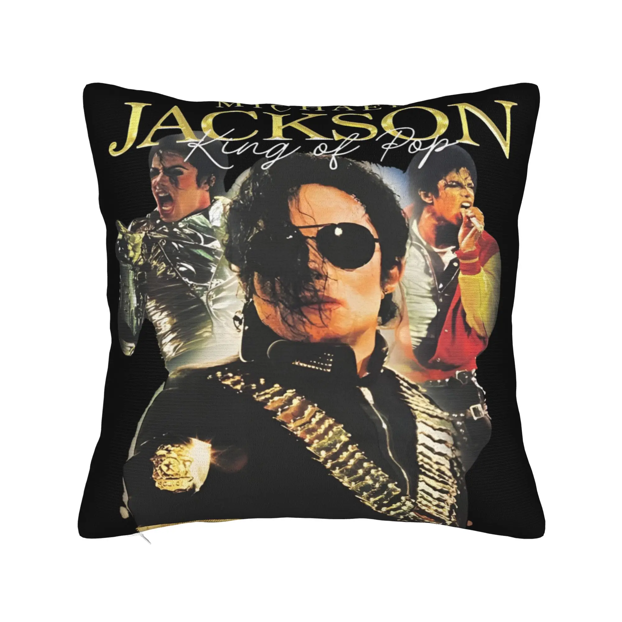 The Eternal King Of Pop Tribute Pillow Cover Michael Jackson Cushion Cover Retro Trendy Pillow Case For Chair Sofa Home Decor
