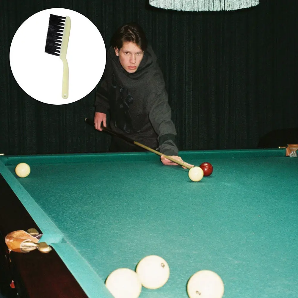 Pool Table Brush Cleaning Set with Dual-Length Bristles for Billiard Table Felt Dust and Dirt Removal