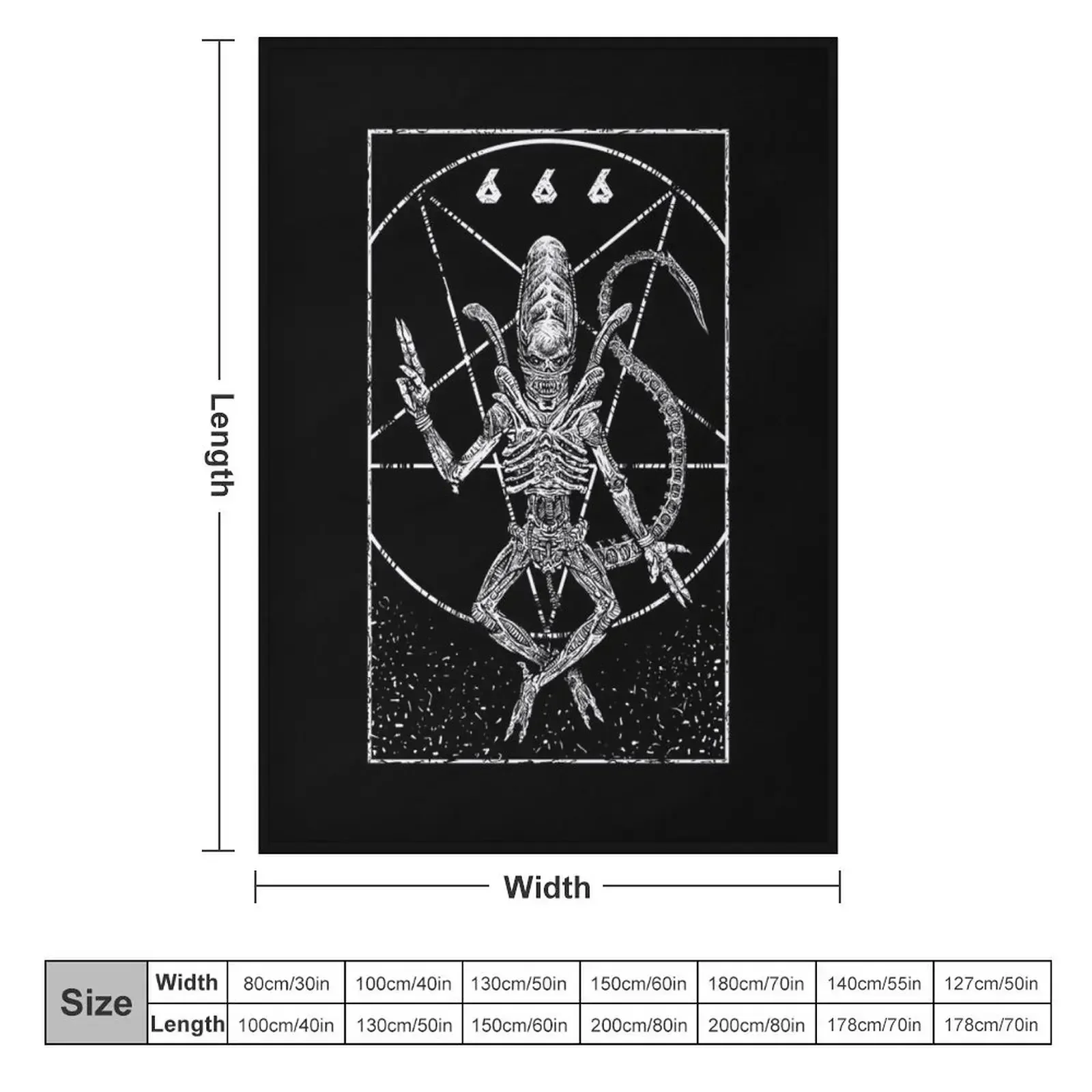 Xenomorph God Throw Blanket couch cozy soft plush fuzzy picnic outdoor blanket
