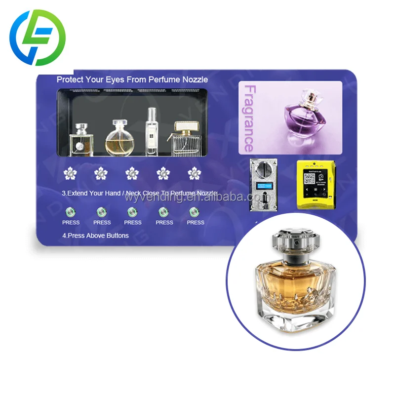FOODLINE Customized Perfume Fragrance Vending Touch Screen Perfume Spray Vending Machine With Card Cash Acceptor
