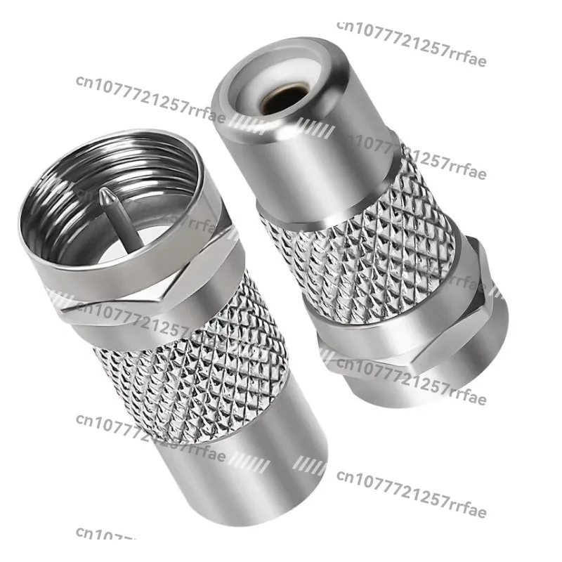 F-Type to RCA Connector RCA Female to F Plug Coaxial Male RF Video TV Adapter Coupler Zinc Alloy Converter