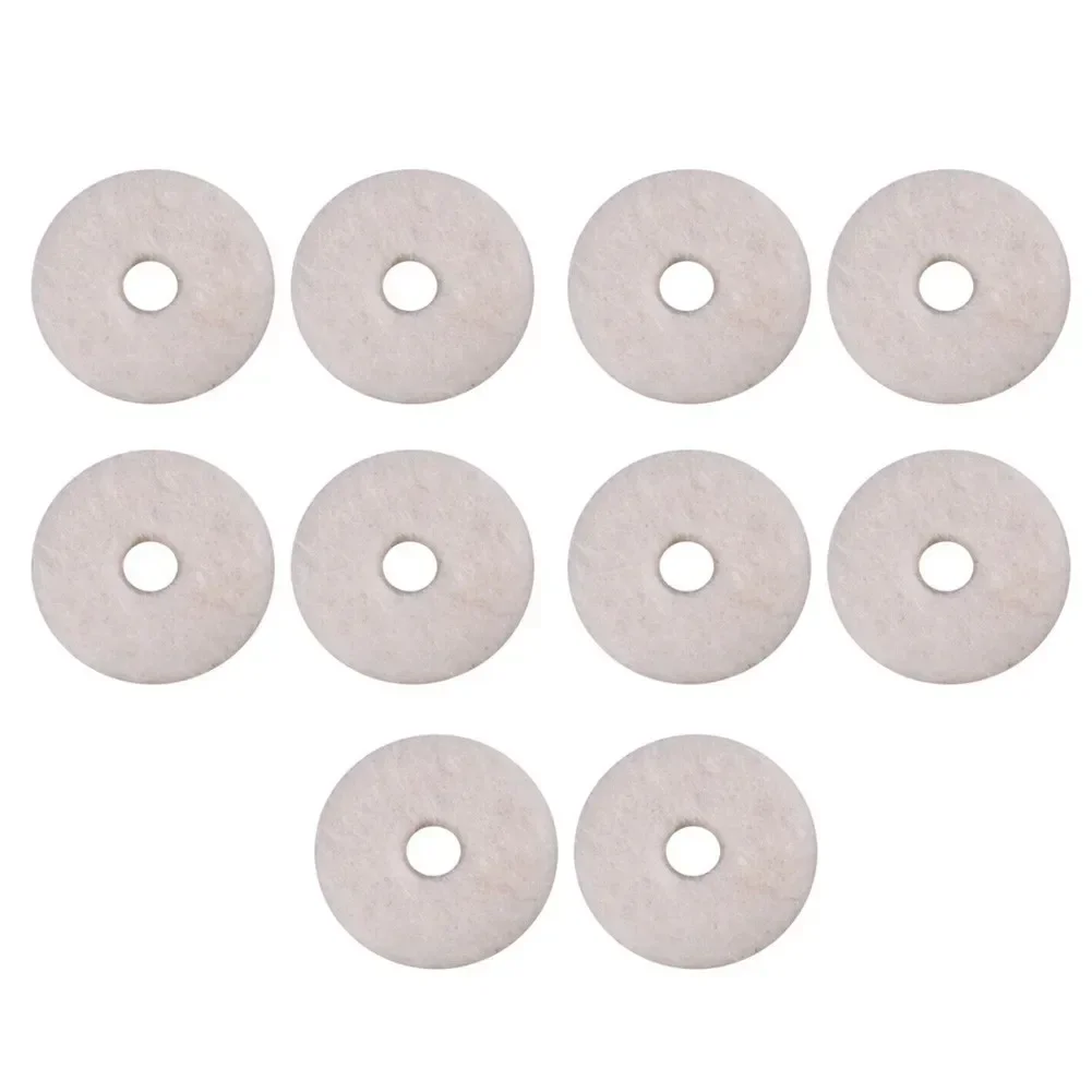 10Pcs Felt Washers For Guitar Strap Buttons Strap Pins Black White Professional Musical Instrument Accessories Durable Practical