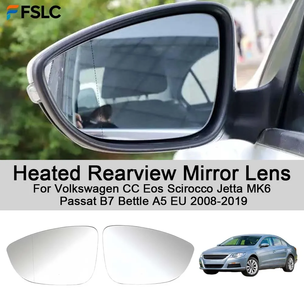

Cars Accessories Heated Rearview Mirror Lens For VW CC Eos Scirocco Jetta MK6 Passat B7 Bettle A5 EU 2008-2019 Car Upgrade