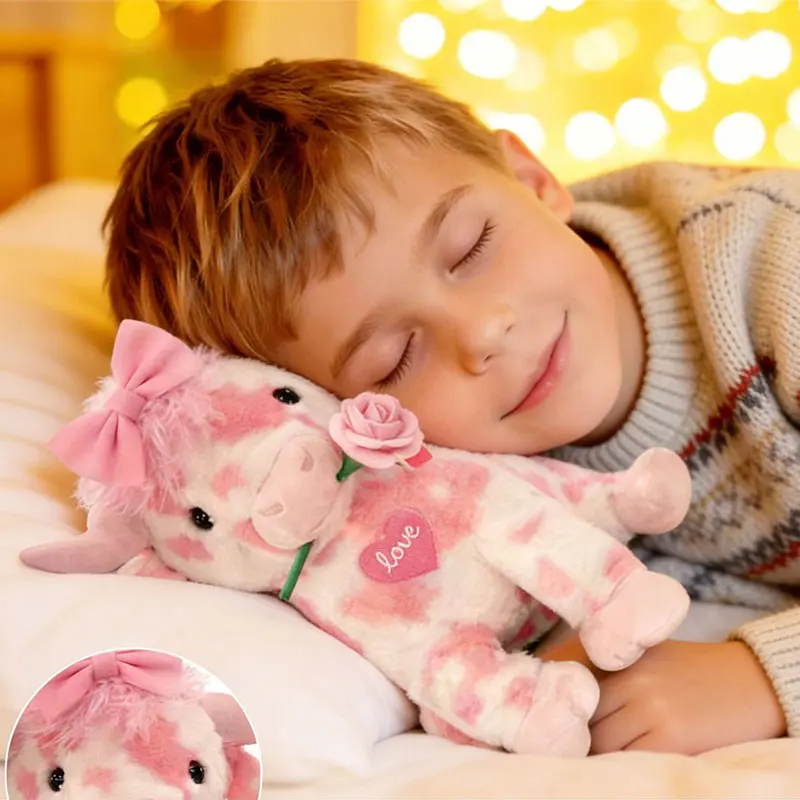 

Подарки на День святого Валентина: розовая плюшевая игрушка в виде высокогорной коровы, аниме-аксессуар, мягкая кукла, коллекционная игрушка для декора комнаты, новогодний подарок для детей