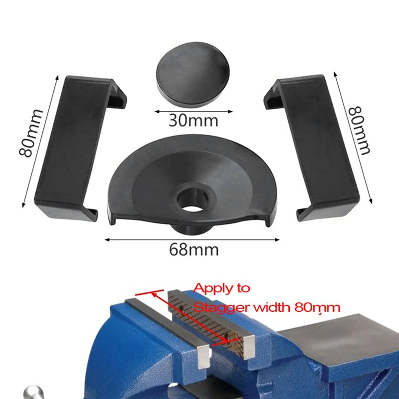 B84B-8Pcs 80Mm Bench Vise Rubber Pad 360 Degree Table Vice Protector Pads Bench Clamp Anti-Slip Mat Clamp Accessories
