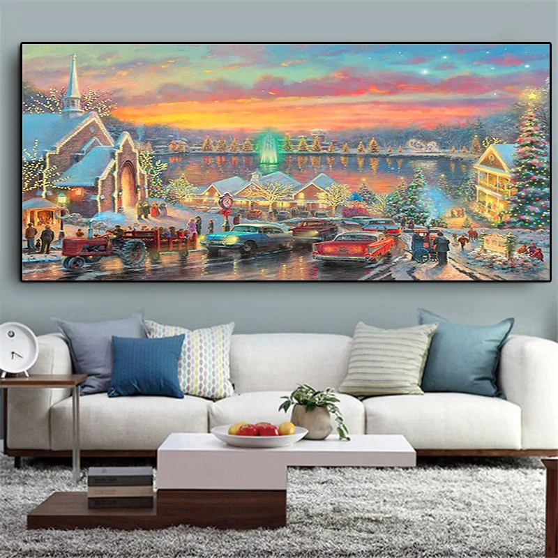 

Diamond Painting Street Scenery Cross Stitch Full Drill Diamond Embroidery Landscape, Wall Decor Living Room Gift 5D New Arrival