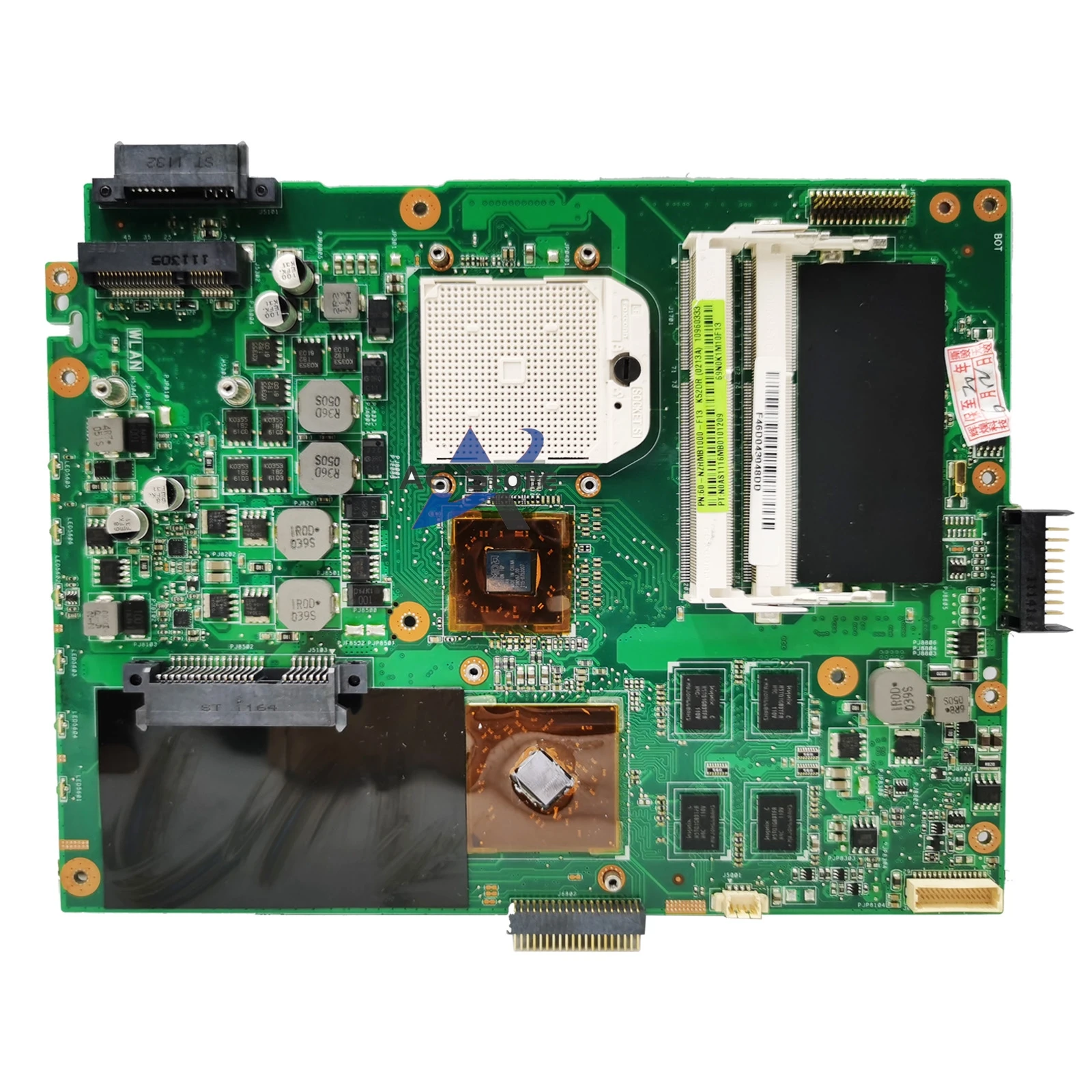 Imagem -02 - Placa-mãe Portátil para Asus K52d Mainboard Teste de Placa Principal Amd K52dr K52dy K52de X52d A52d pm Suporte i3 i5 K52d