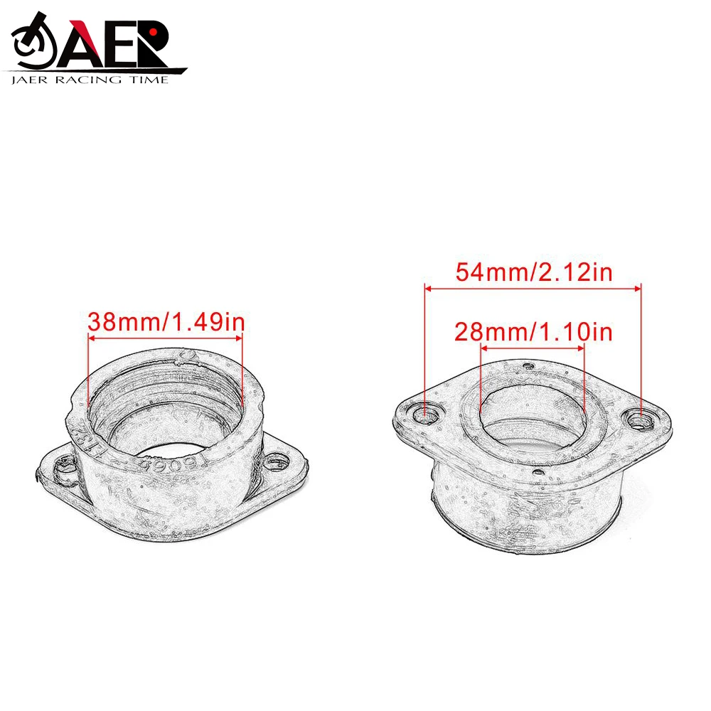 Collettore carburatore adattatori di aspirazione isolante connettore colla per Kawasaki ZX750 ZN700 KZ750 KZ650 KZ700 16065-1132