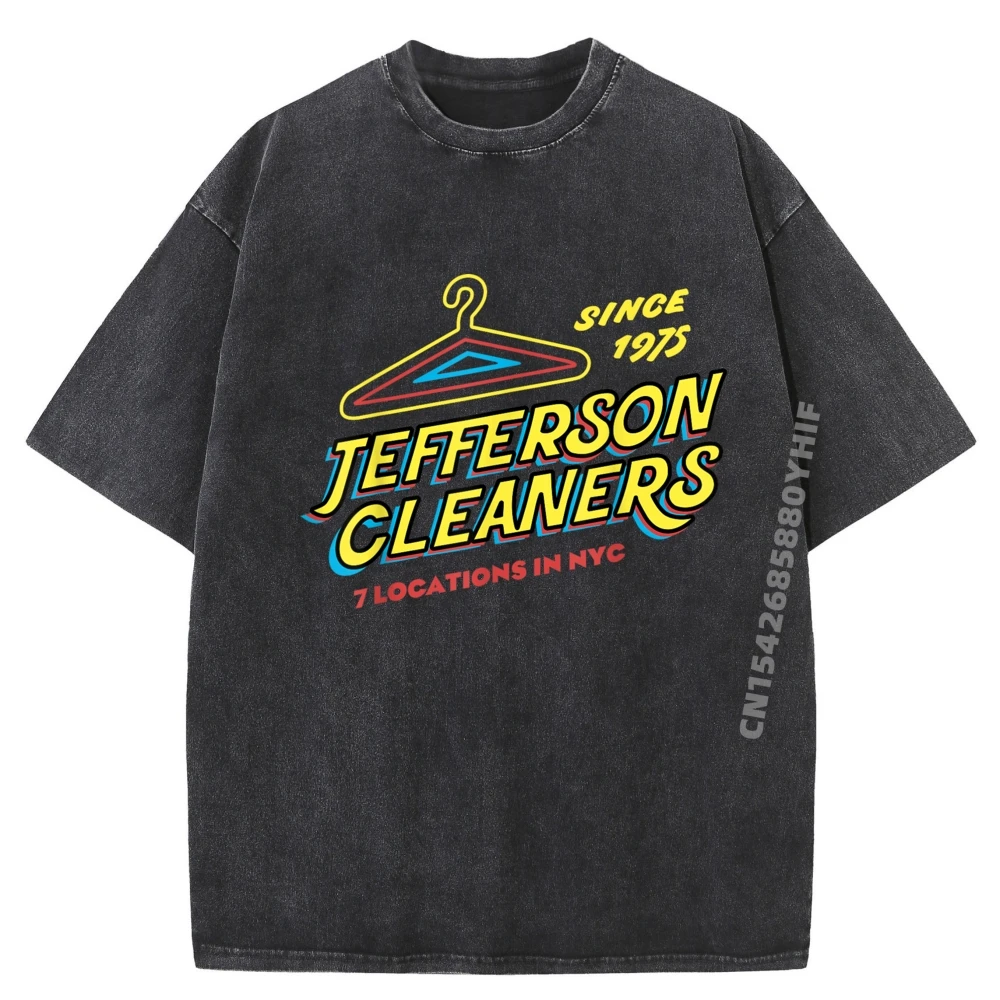 

Funny Jefferson Cleaners Unisex For Men's Women Graphic Tee Shirt Men Men's Clothing 2025 Washed T-shirts For Men