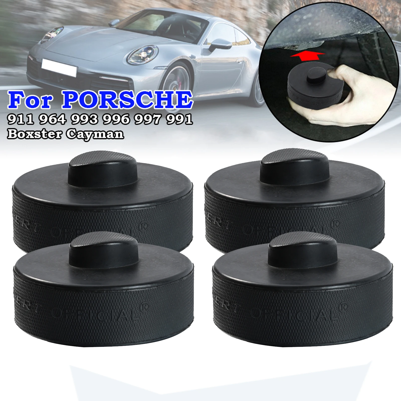 X4 Rubber Jack Pad Protector Adapter Jacking Tool Pinch Weld Side Lifting Disk For Porsche 911 964 993 996 997 Cayman Boxster