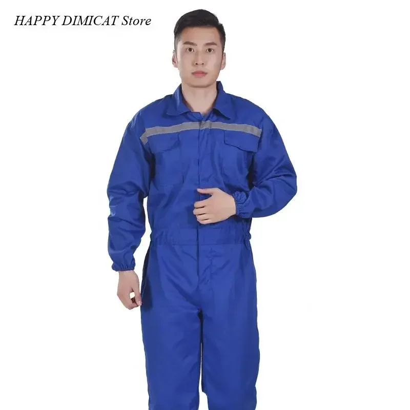 DIMI-Jumpsuit Decorator Mechanic Uniform for Men, Long Sleeve Workwear, Men's Overalls, Coveralls Pants, Welding Clothes