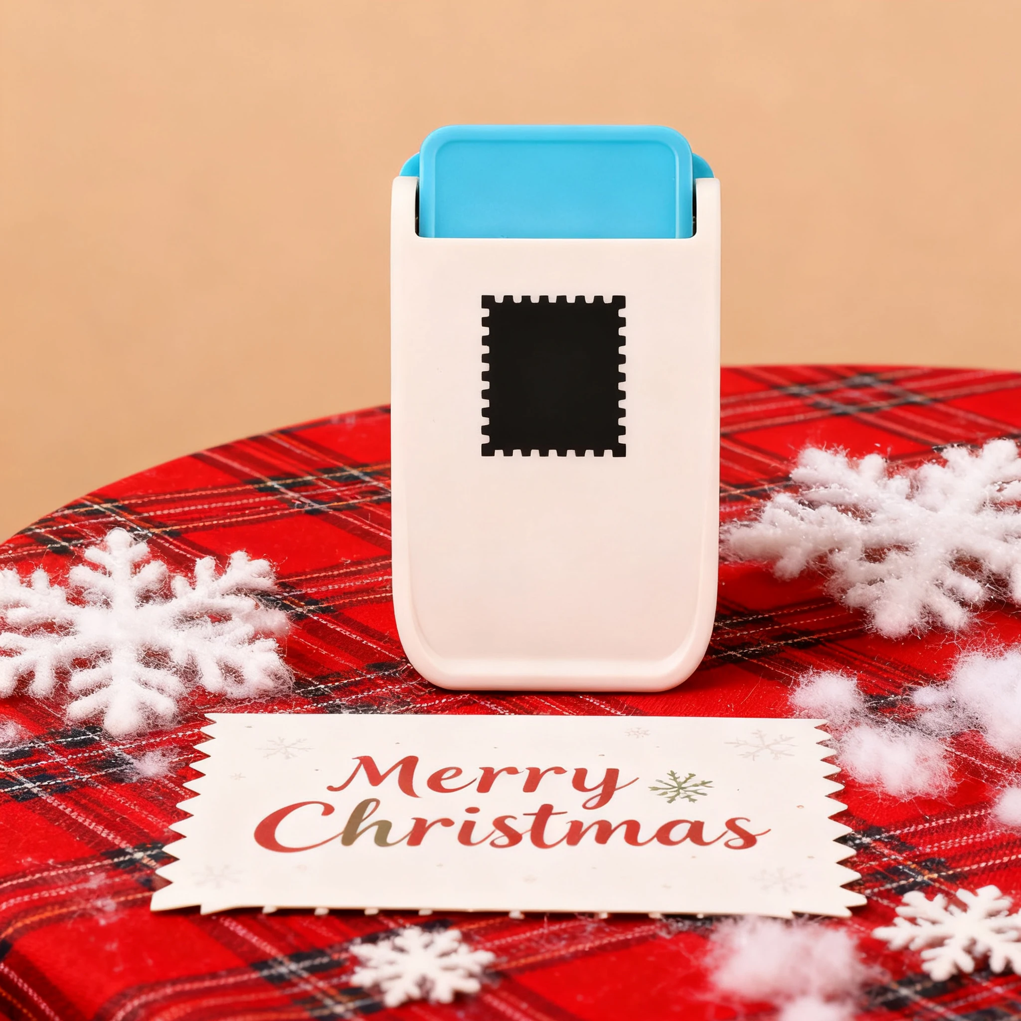 Perfurador em forma de carimbo postal DIY (1X0,8 polegadas retangular) Ferramenta de gravação perfeita para cartões de férias, álbuns de Natal e festivos