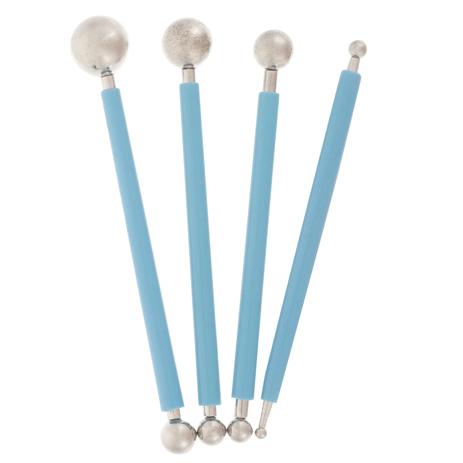 

4pcs Stainless Steel Tools Double Ended Ball Stylus For Polymer Clay Crafting Sculpting Ceramic Art Reusable Clay Shaping Tool