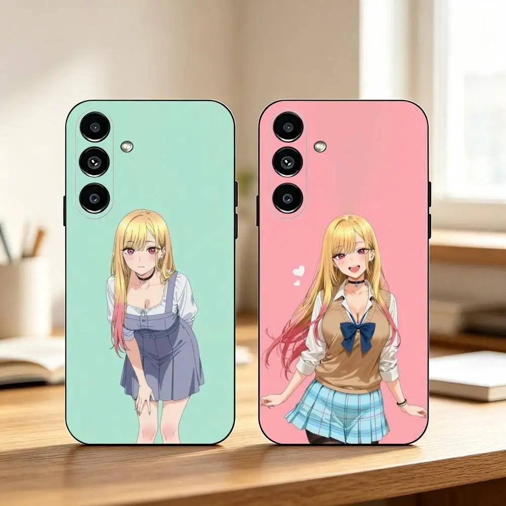 My Dress-Up Darling Marin-Kitagawa  Phone Case Black Silicone Soft For Samsung Galaxy A73,A72,A71,A70,A53,A52,A51 Gift