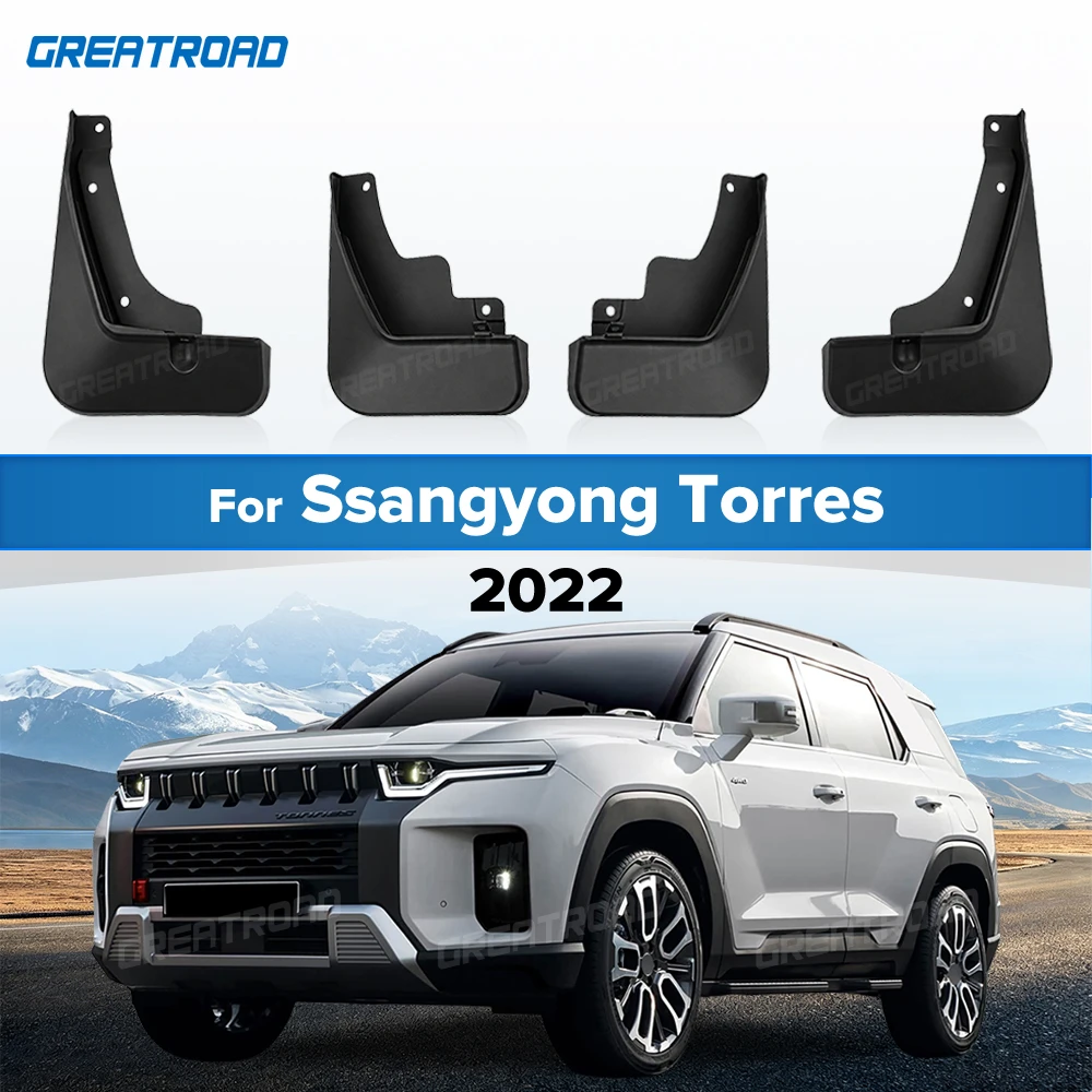 For Ssangyong Torres 2022 Fender Mudflaps Splash Guards Mudguards Mud Flaps car Accessories