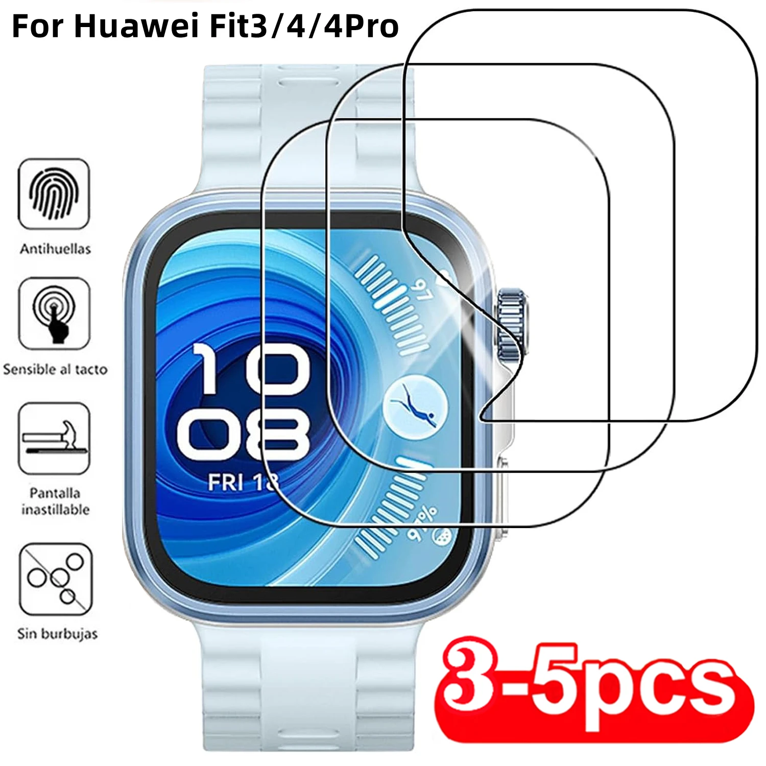 

Screen Protector For Huawei Watch Fit 3/4/Pro Anti Scratch Clear TPU Hydrogel Film Huawei Watch fit Accessories Protective film