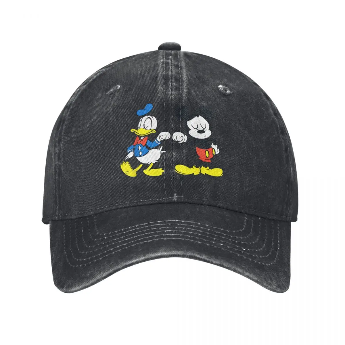 Mickey Mouse And Donald Duck Baseball Caps Classic Distressed Denim Best Friends Snapback Cap Men Women Outdoor Summer Hats Cap