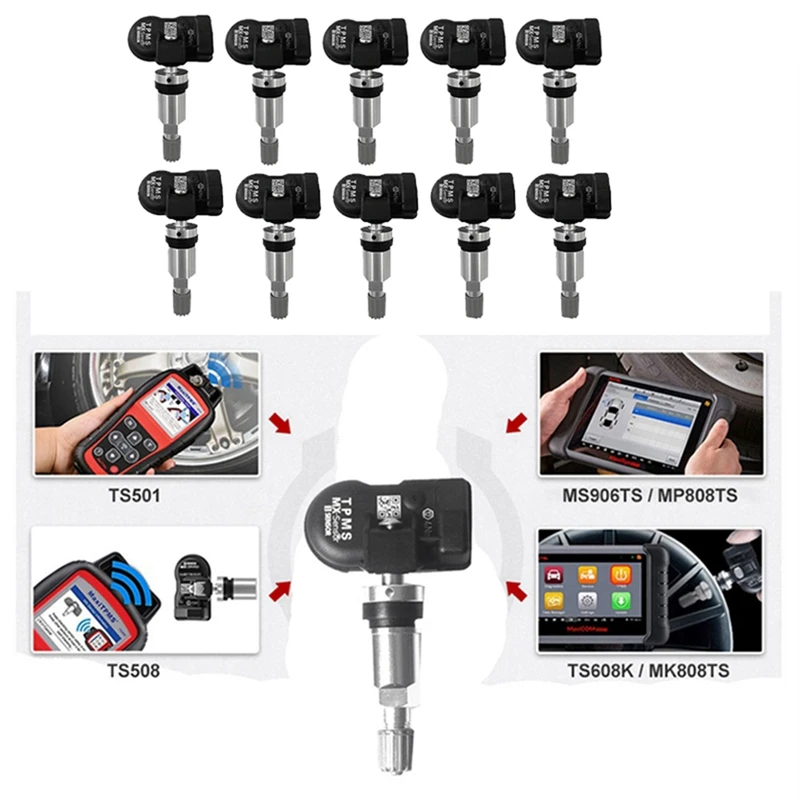 

Программируемый TPMS датчик 433 мгц 315 мгц для Autel MX-Sensor ремонтные инструменты сканер Pad системы контроля давления в шинах 10 шт.