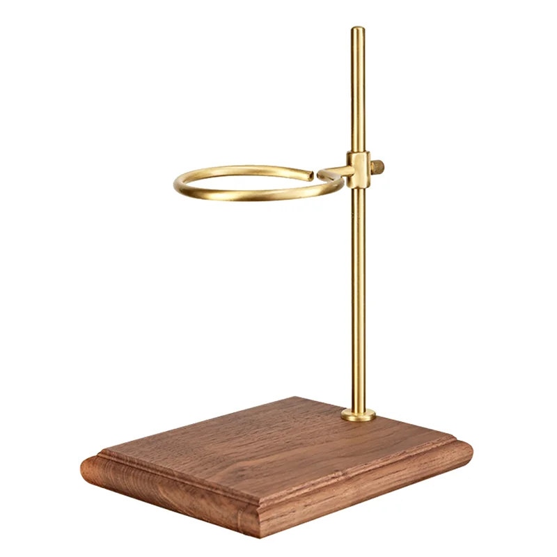 ABNL-soporte para cafetera con Base de madera, soporte de filtro de goteo de altura ajustable para elaboración Manual de madera