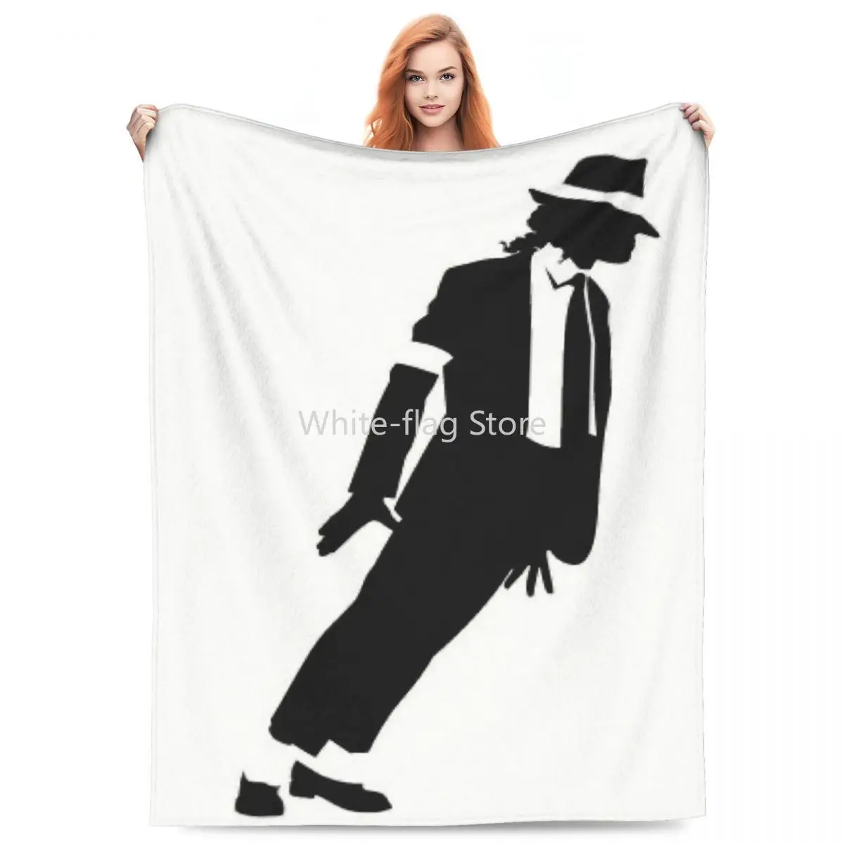 MJ M-Michaels Dancer Cartoon Blankets J-Jacksons Photo Camping Flannel Bedding Throws Warm Soft Chair Custom DIY Bedspread Gift