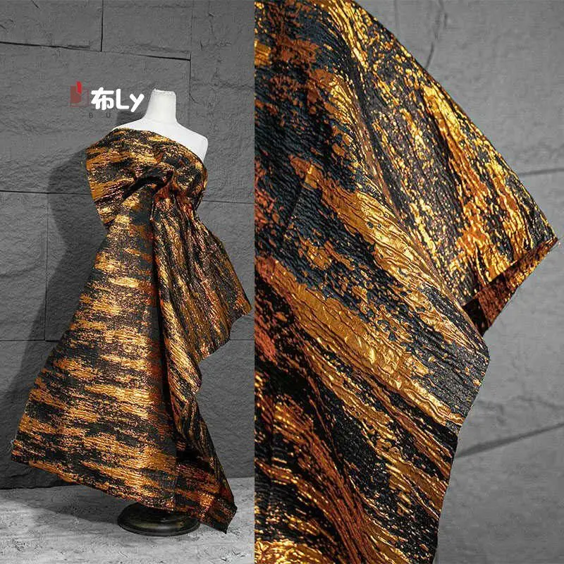 retro-gold-stripe-3d-bark-jacquard-heavy-texture-fabric-for-coat-pants-hanfu-designer-material