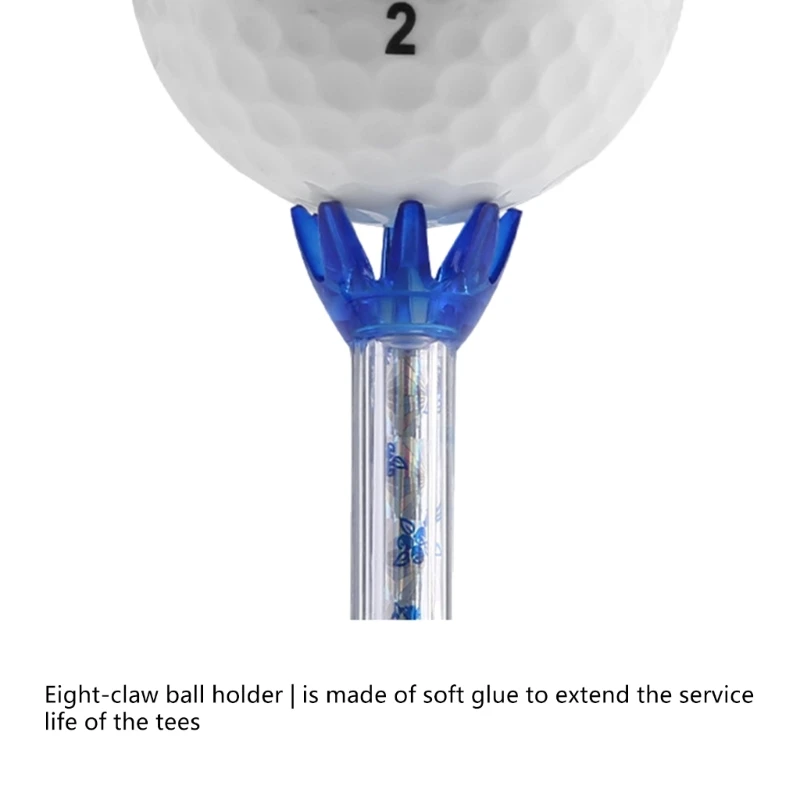 80mm Golf Tees 360 Degree Reset Aiming Assist Golf Tees Outdoor Sports Tees Step Down Golf Tees with Strap