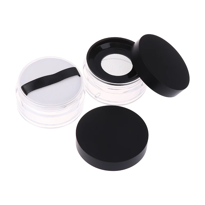 30g Tragbare Kunststoff Pulver Box Handheld Leere Lose Pulver Topf Mit Sieb Kosmetische Reise Make-Up Schönheit Jar Sieb Container