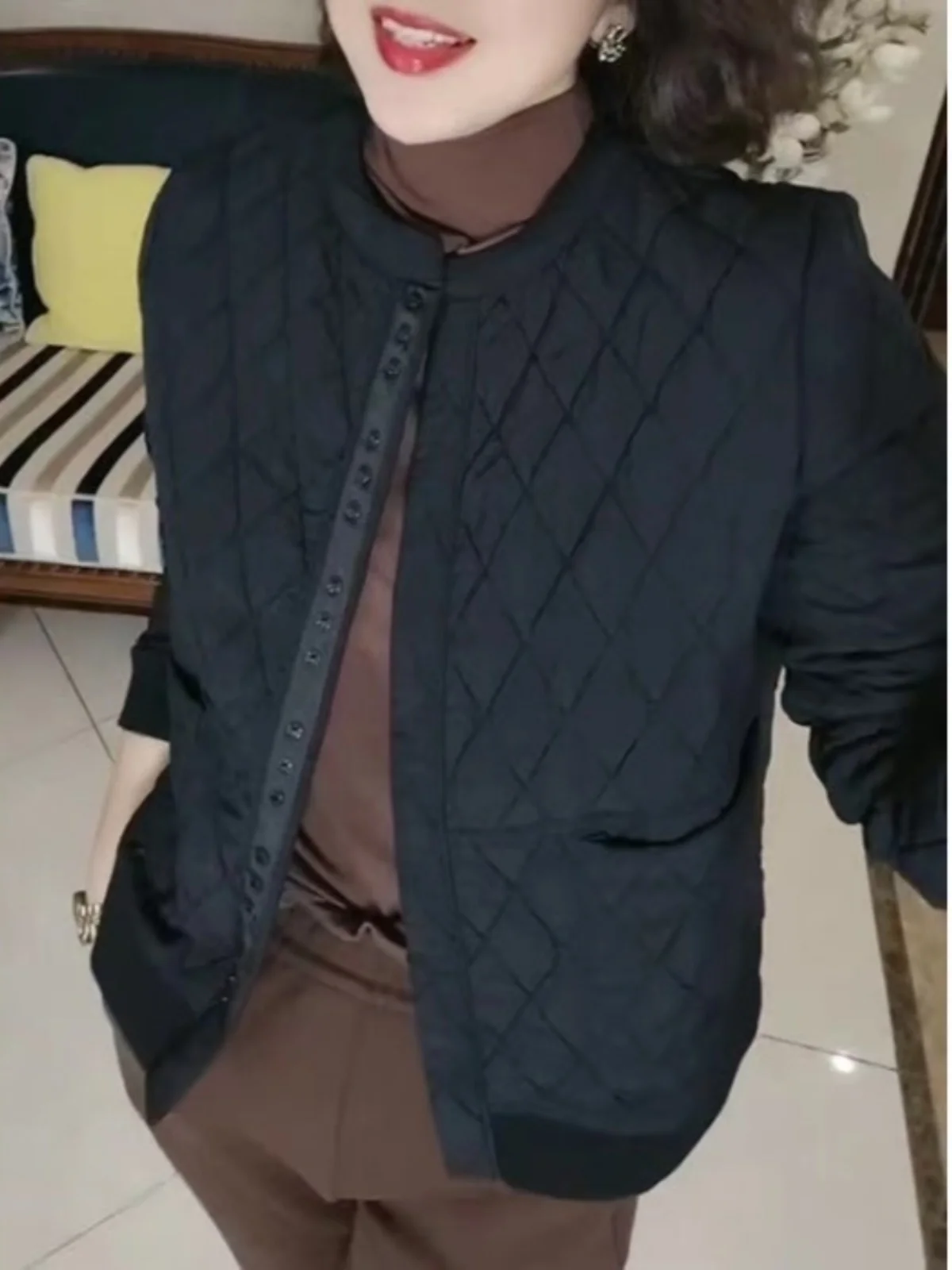 

Faionable Стеганое хлопковое женское пальто большого размера, свободное повседневное круглое хлопковое пальто Ne, универсальное легкое пальто