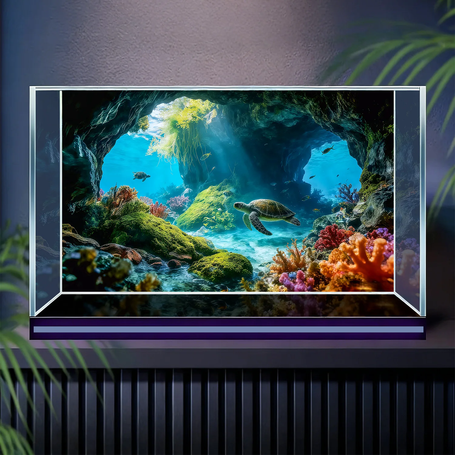 Flussbett-Treibholz, Aquarium-Hintergrundbild, Aquarium-Hintergrundaufkleber, Selbstklebend, Aquarium-Landschaftsgestaltung Dekor – Detail 29