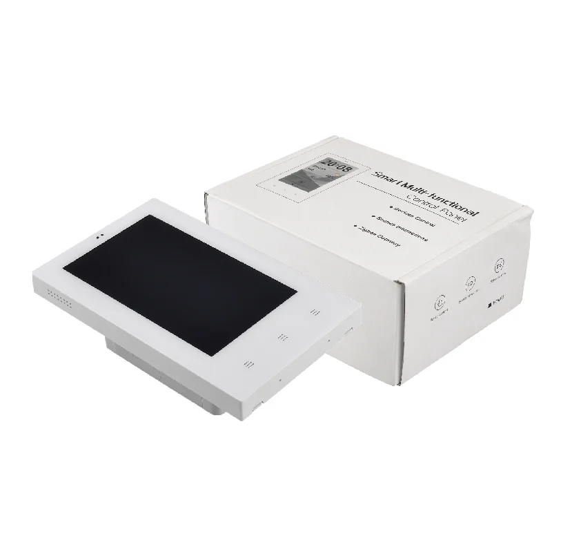 Wi-Fi smart 5-inch touch screen, American central control panel, voice control gateway, built-in scene control