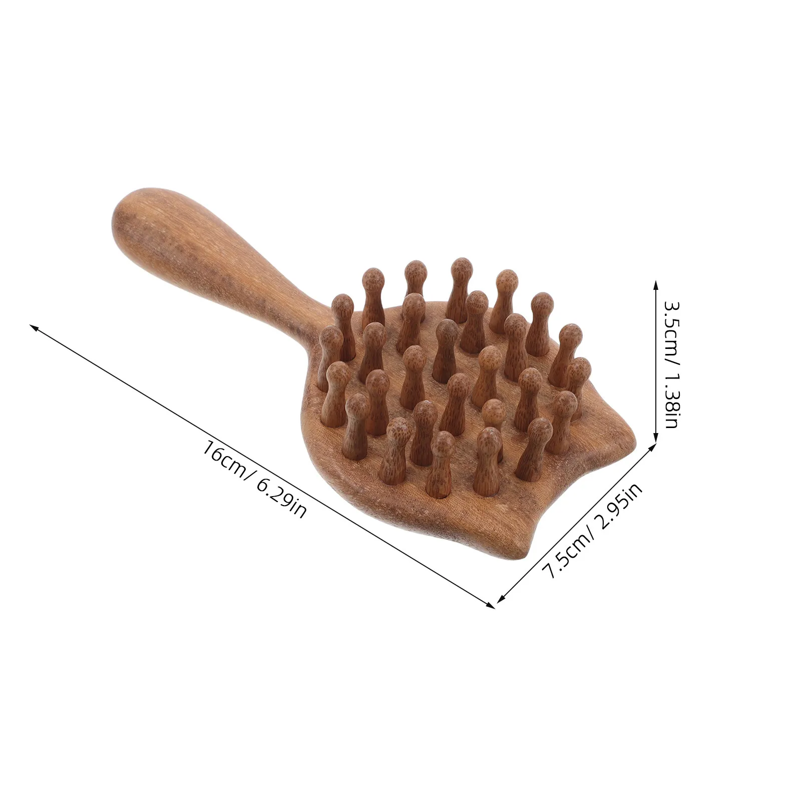 Wooden Scalp Massager Comb with Adorable Cat Design Wide Tooth Structure for Hair Detangling and Meridian Stimulation Daily Use